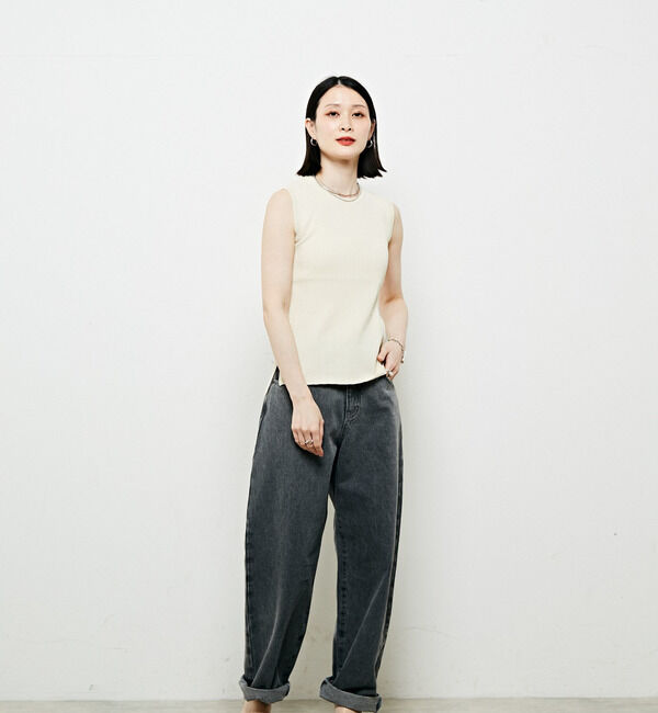 Soffitto「編み変化ノースリーブニット」|タンクトップ|