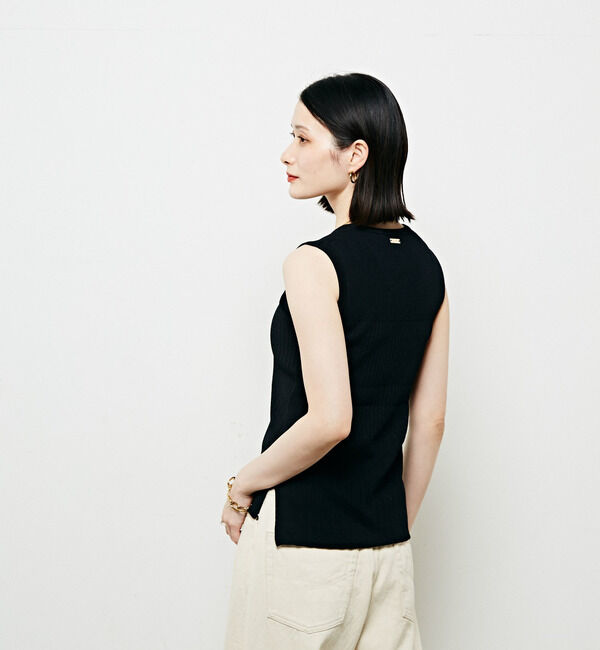 Soffitto「編み変化ノースリーブニット」|タンクトップ|