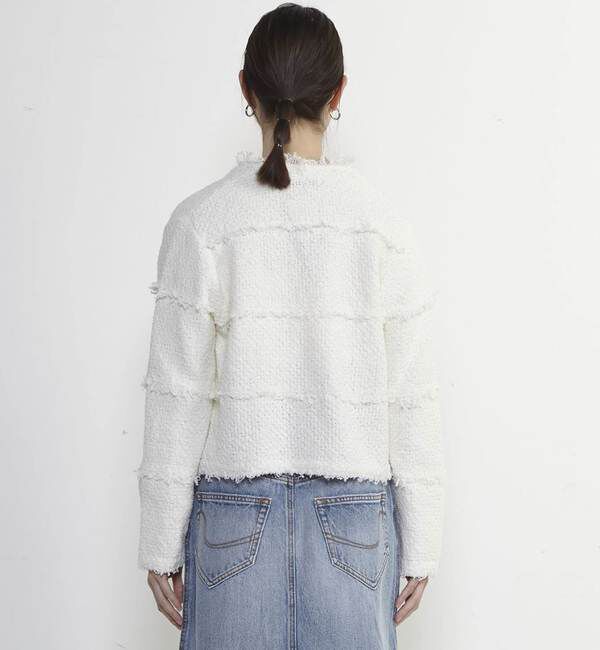 Soffitto「ツイード調ニットカーディガン」|カーディガン|