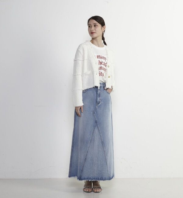 Soffitto「ツイード調ニットカーディガン」|カーディガン|