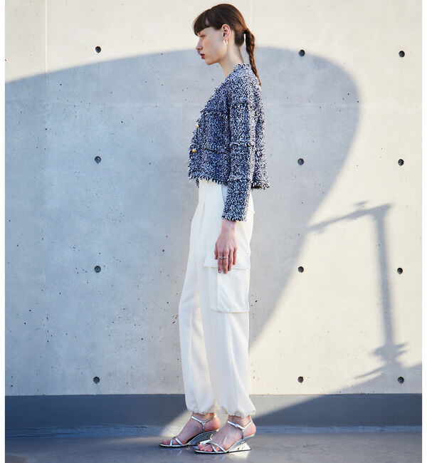 Soffitto「ツイード調ニットカーディガン」|カーディガン|