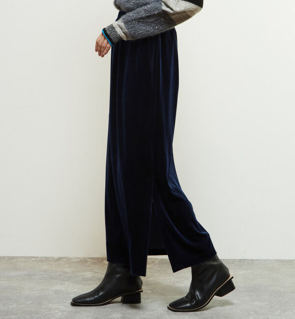 Soffitto「【定番アレンジ】ゴムギャザータイトベロアスカート」|スカート|