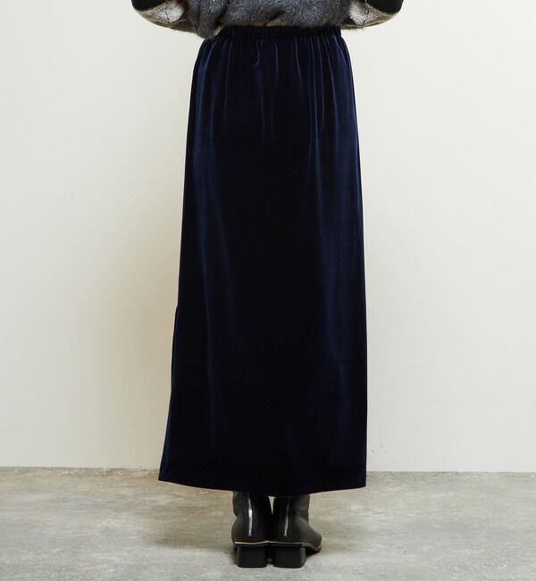 Soffitto「【定番アレンジ】ゴムギャザータイトベロアスカート」|スカート|