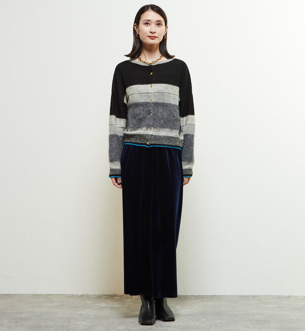 Soffitto「【定番アレンジ】ゴムギャザータイトベロアスカート」|スカート|