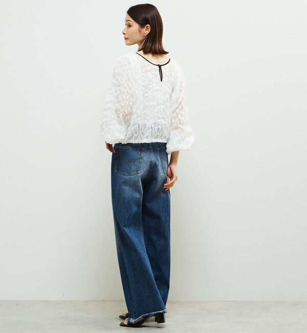 Soffitto「タックセミワイドデニムパンツ」|デニム|