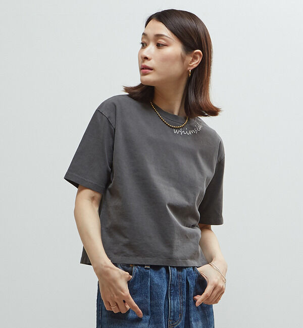 Soffitto「製品染コンパクトロゴ入りTシャツ」|Tシャツ・カットソー|チャコールグレー