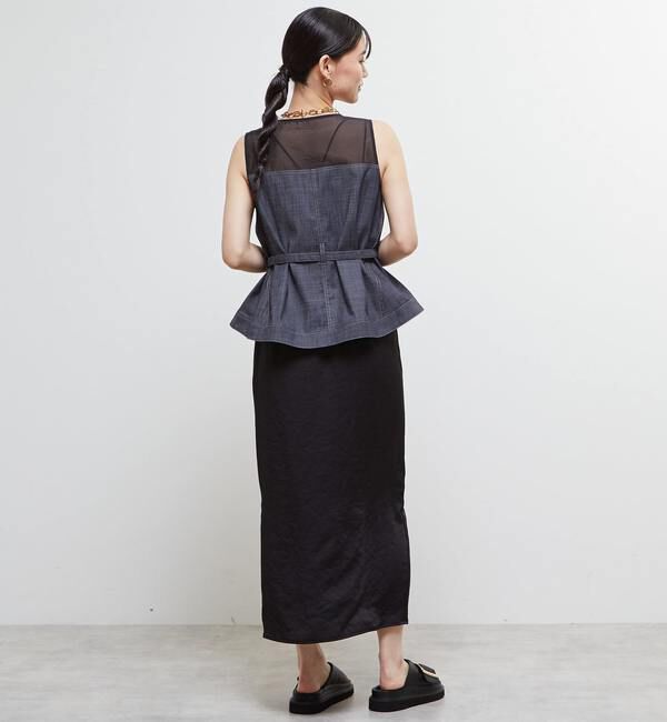 Soffitto「異素材使いノースリブラウス」|シャツ・ブラウス|