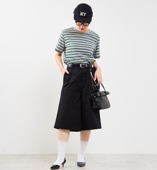 Soffitto「コットンボーダー半袖Tシャツ」|Tシャツ・カットソー|