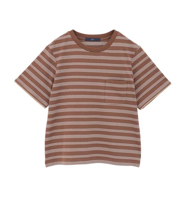Soffitto「コットンボーダー半袖Tシャツ」|Tシャツ・カットソー|