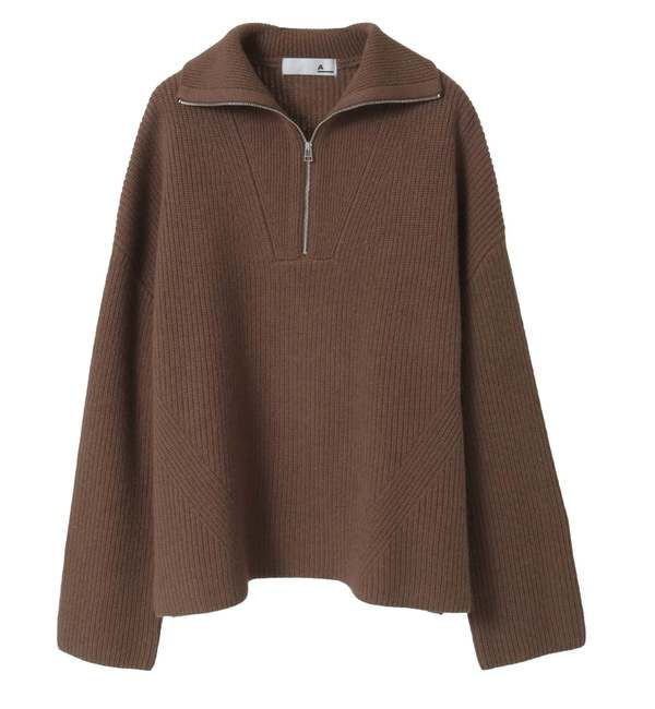 A_「【A_/エース】ウールジッププルオーバー」|ニット・セーター|