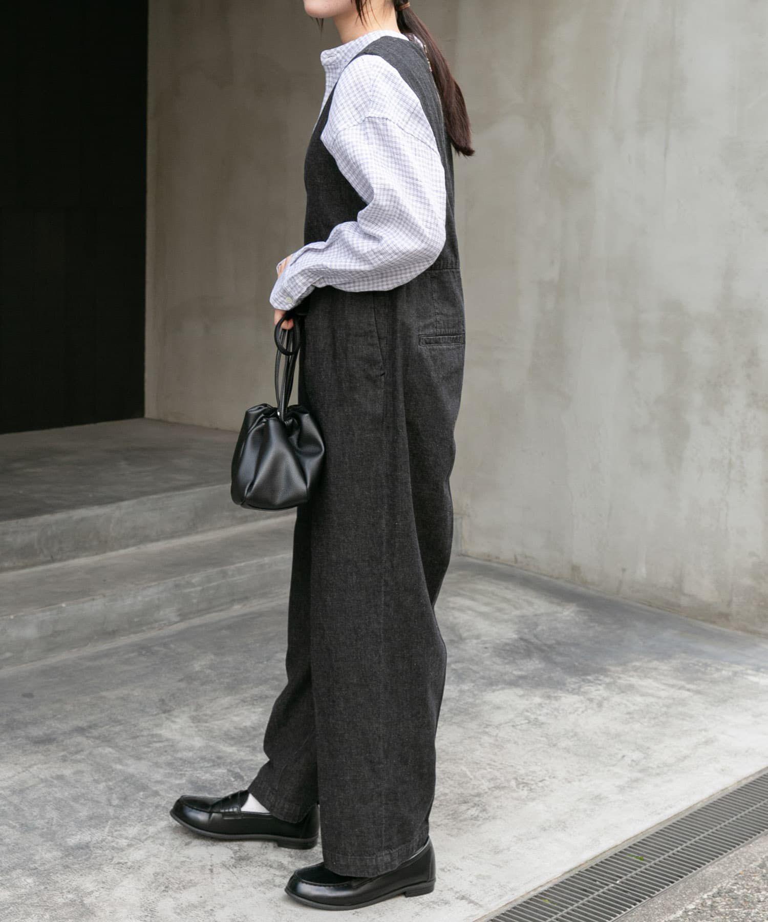 URBAN RESEARCH DOORS「FORK&SPOON　綿麻デニムオールインワン」|スカート|