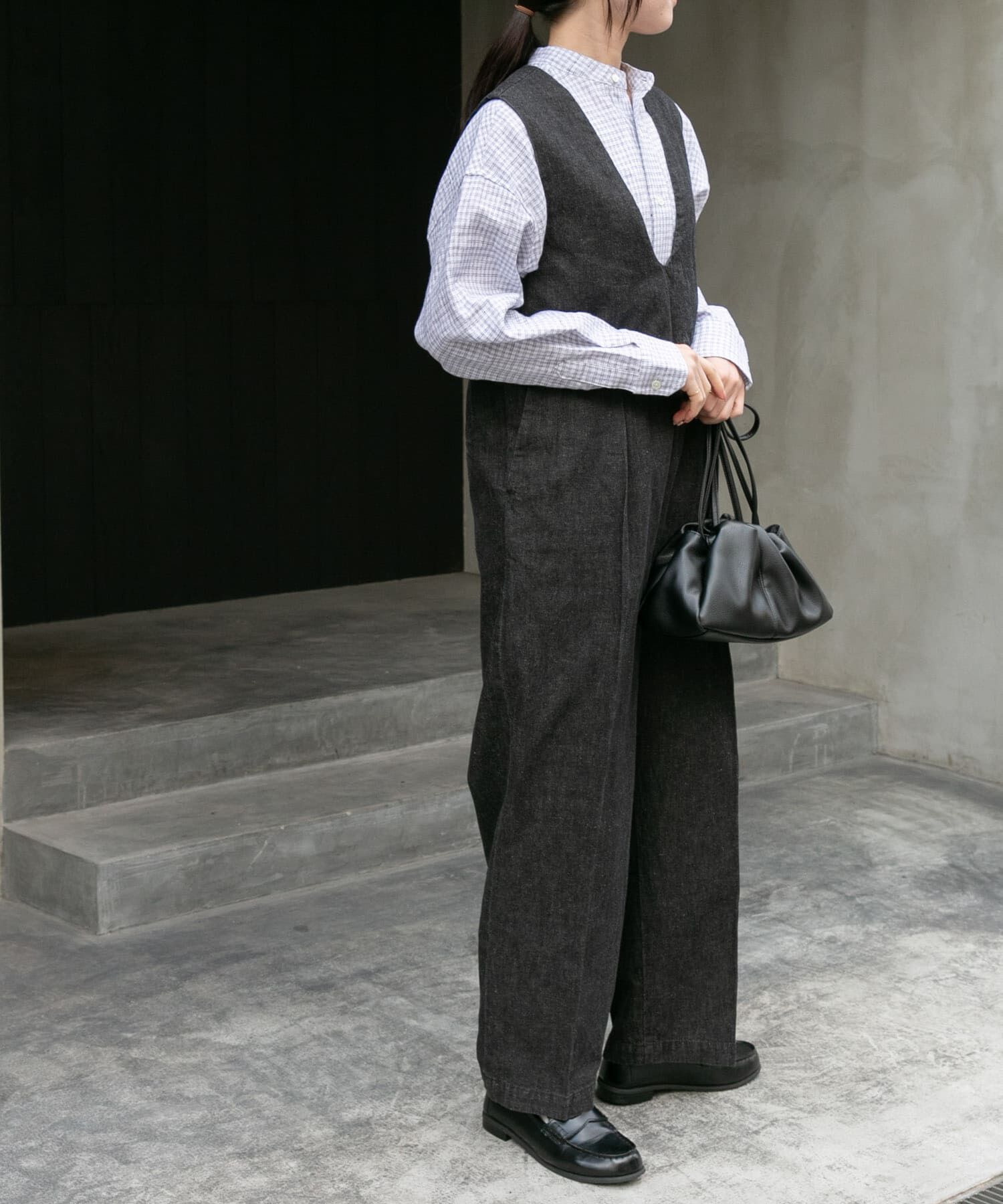 URBAN RESEARCH DOORS「FORK&SPOON　綿麻デニムオールインワン」|スカート|