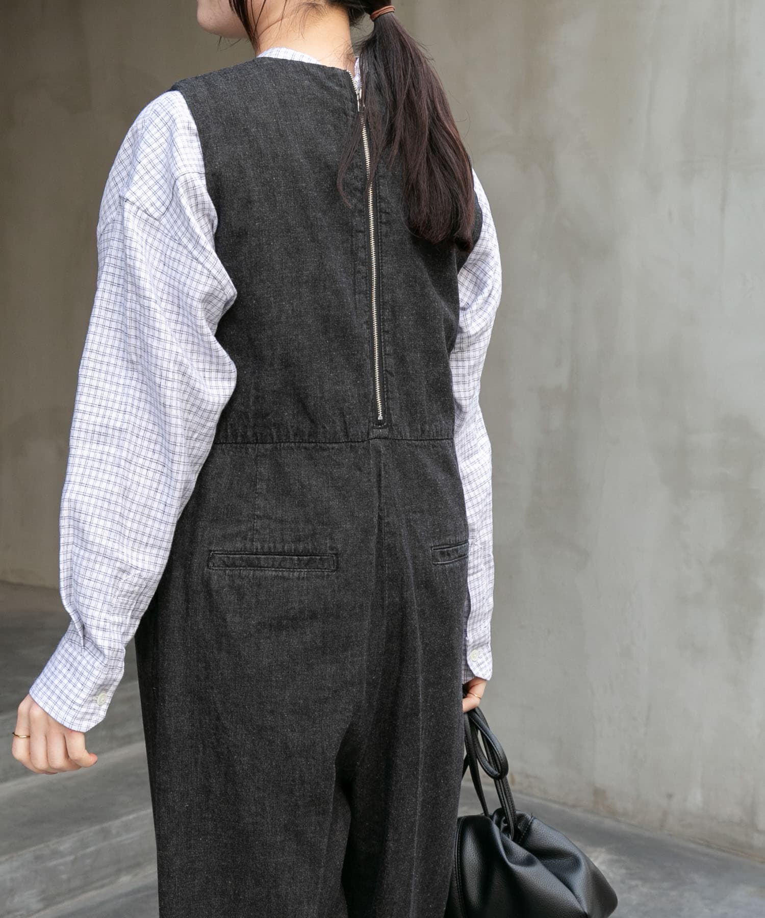 URBAN RESEARCH DOORS「FORK&SPOON　綿麻デニムオールインワン」|スカート|