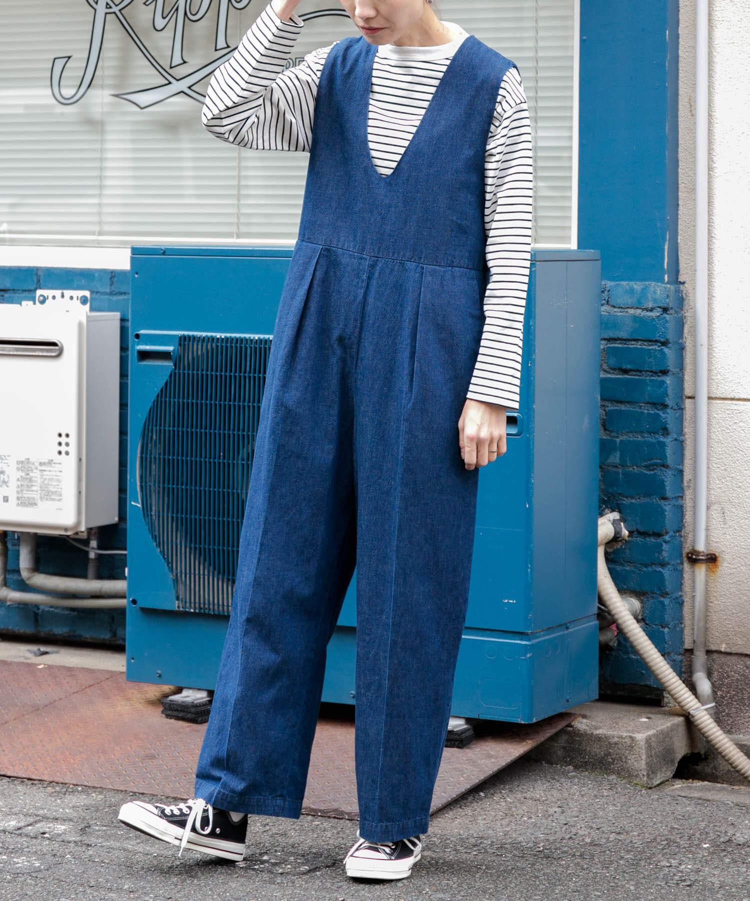 URBAN RESEARCH DOORS「FORK&SPOON　綿麻デニムオールインワン」|スカート|