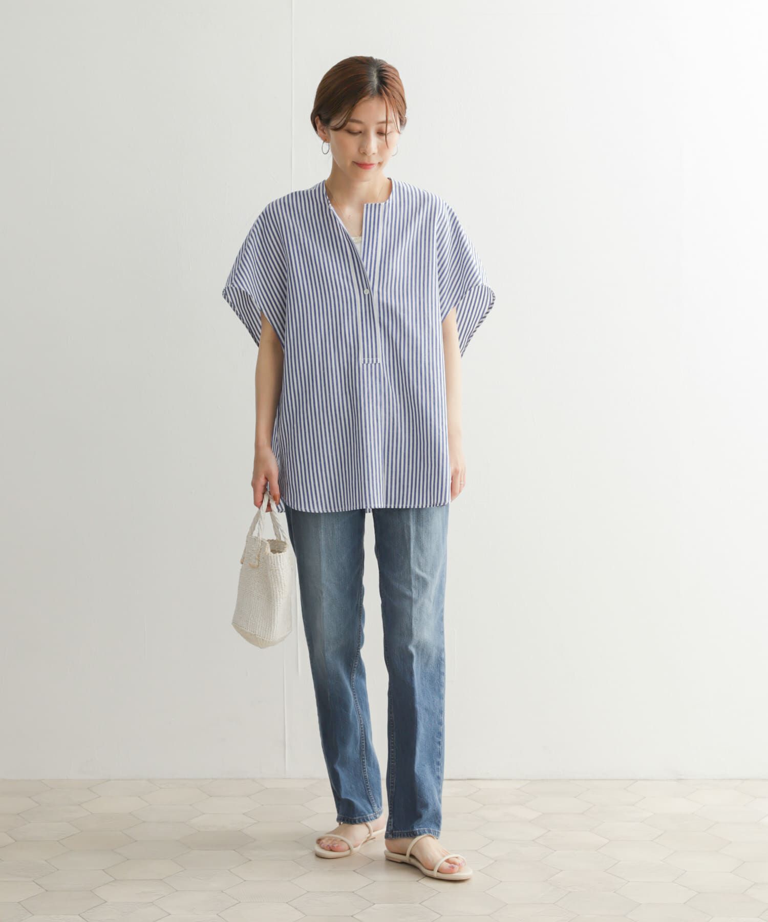 URBAN RESEARCH DOORS「ハイライズデニムパンツ」|デニム|