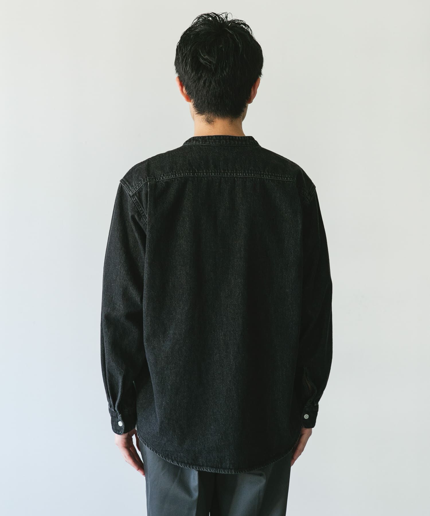 URBAN RESEARCH DOORS「デニムバンドカラーシャツ」|シャツ・ブラウス|