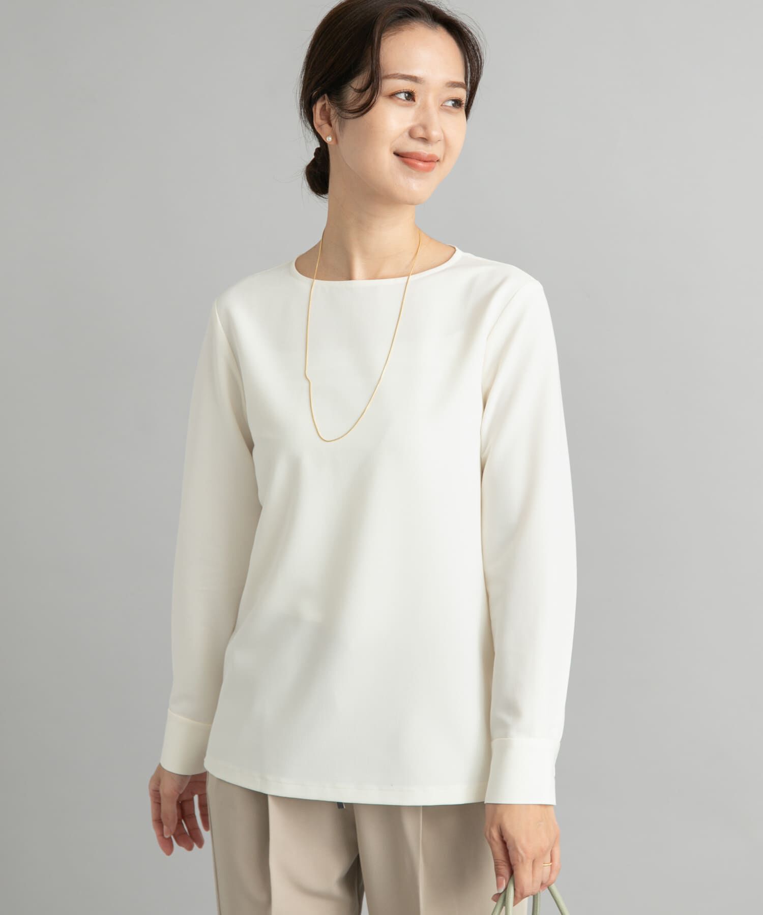 URBAN RESEARCH DOORS「クルーネックプルオーバーブラウス」|シャツ・ブラウス|