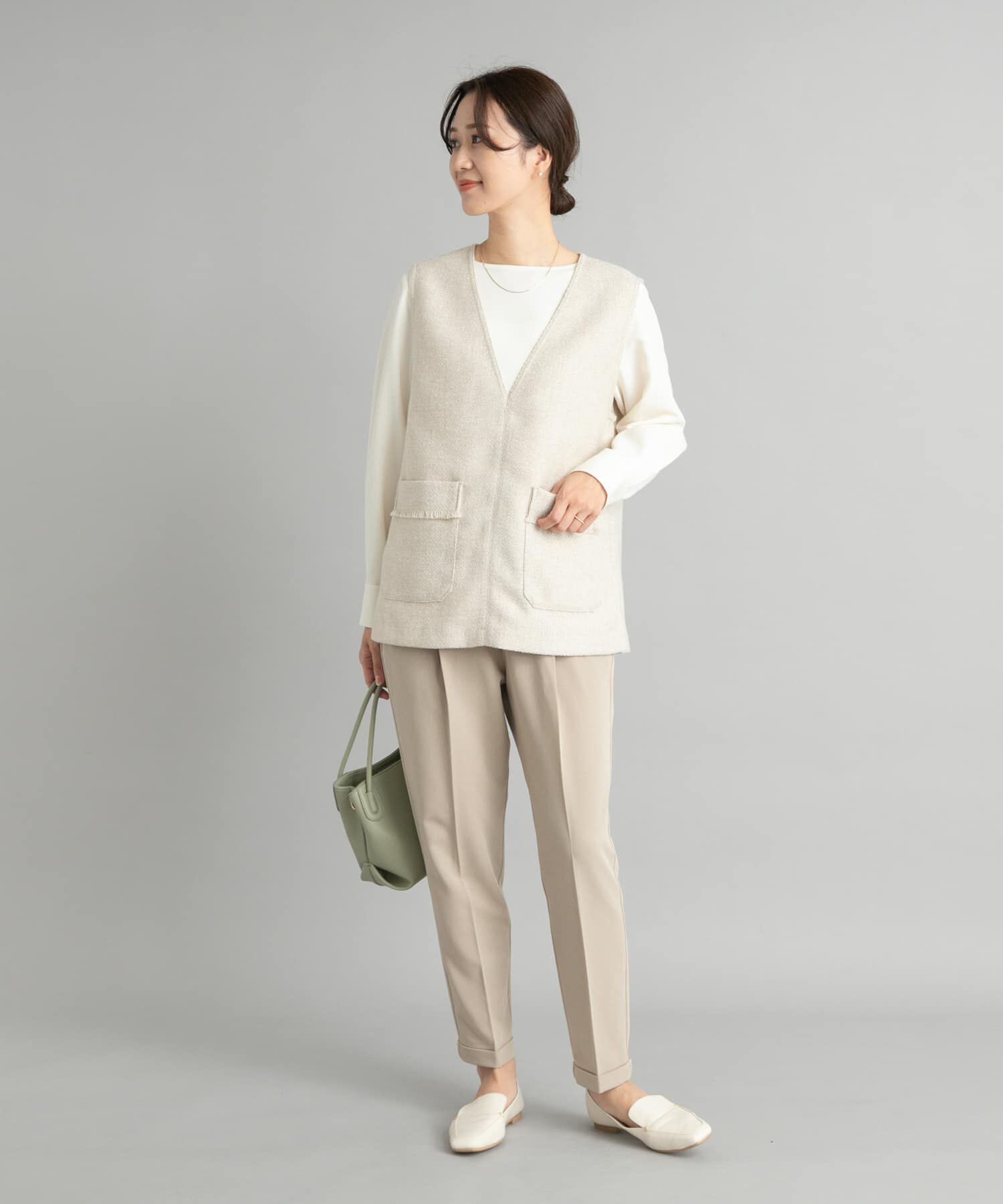 URBAN RESEARCH DOORS「クルーネックプルオーバーブラウス」|シャツ・ブラウス|