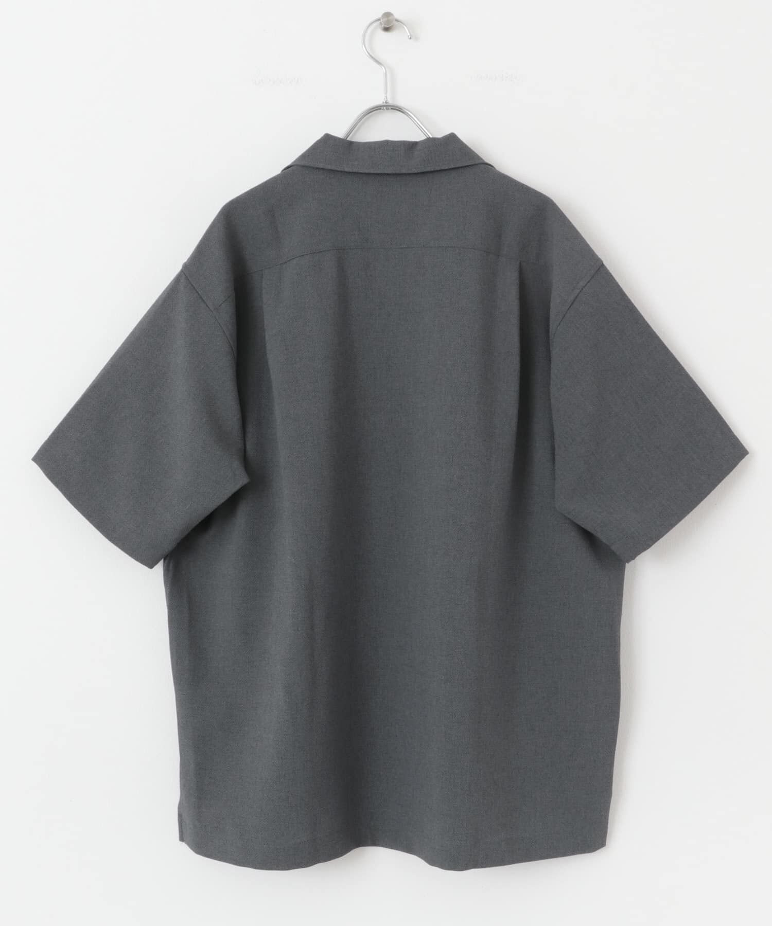 URBAN RESEARCH DOORS「マイクロサッカー オープンカラー ショートスリーブシャツ」|シャツ・ブラウス|