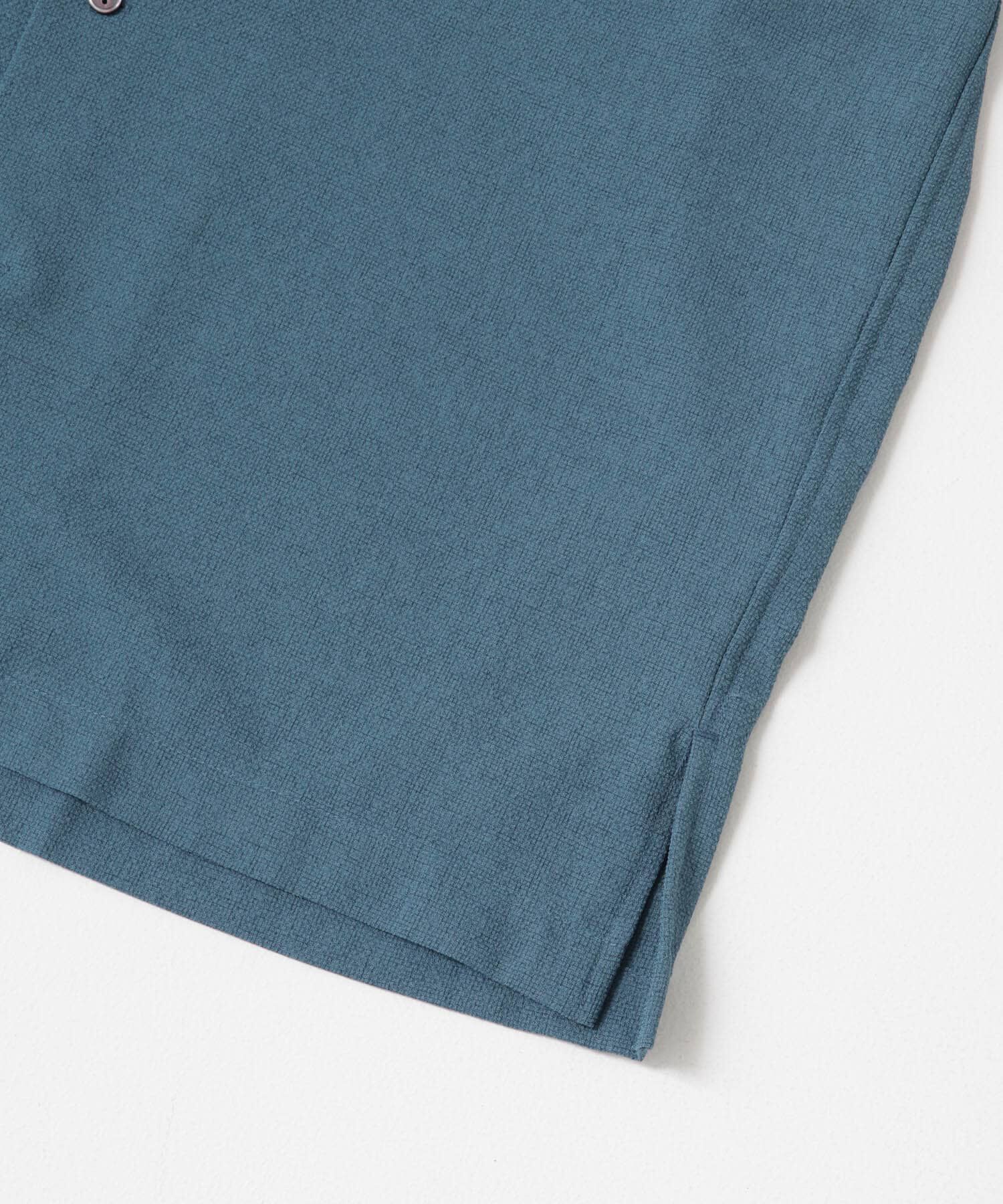 URBAN RESEARCH DOORS「マイクロサッカー オープンカラー ショートスリーブシャツ」|シャツ・ブラウス|