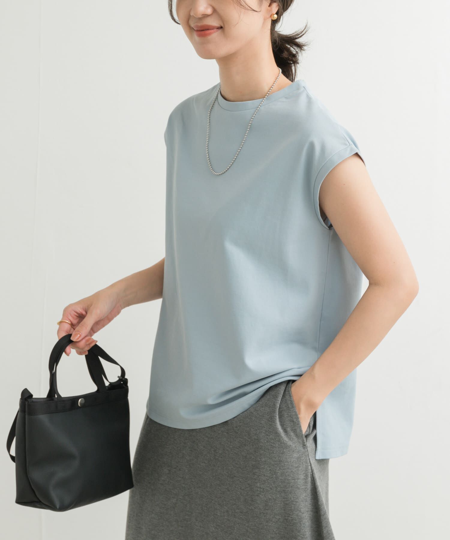 URBAN RESEARCH DOORS「『接触冷感/UVカット』ドライカノコフレンチプルオーバー」|Tシャツ・カットソー|