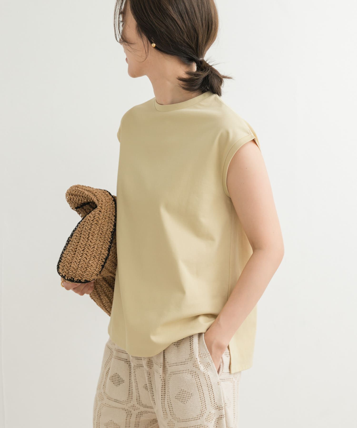 URBAN RESEARCH DOORS「『接触冷感/UVカット』ドライカノコフレンチプルオーバー」|Tシャツ・カットソー|