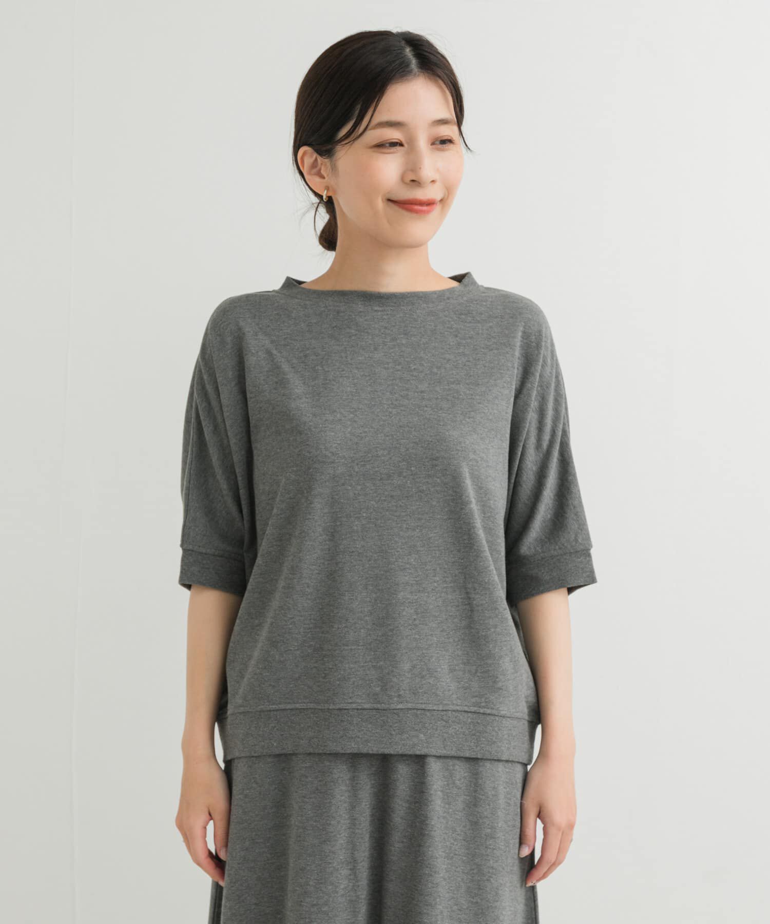 URBAN RESEARCH DOORS「『セットアップ対応』モダールコットンドルマン裏毛プルオーバー」|Tシャツ・カットソー|