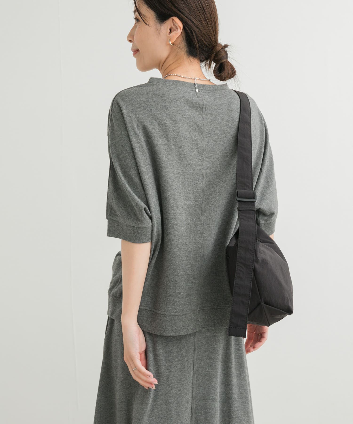 URBAN RESEARCH DOORS「『セットアップ対応』モダールコットンドルマン裏毛プルオーバー」|Tシャツ・カットソー|