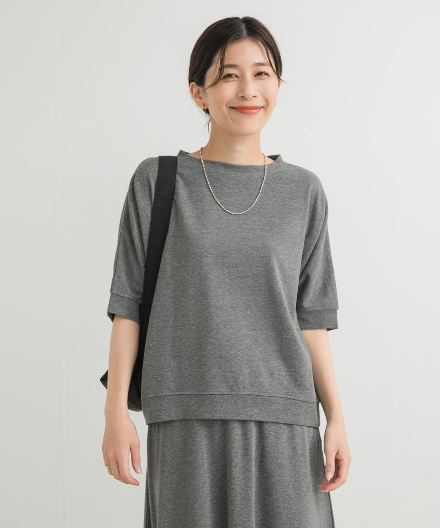 URBAN RESEARCH DOORS「『セットアップ対応』モダールコットンドルマン裏毛プルオーバー」|Tシャツ・カットソー|