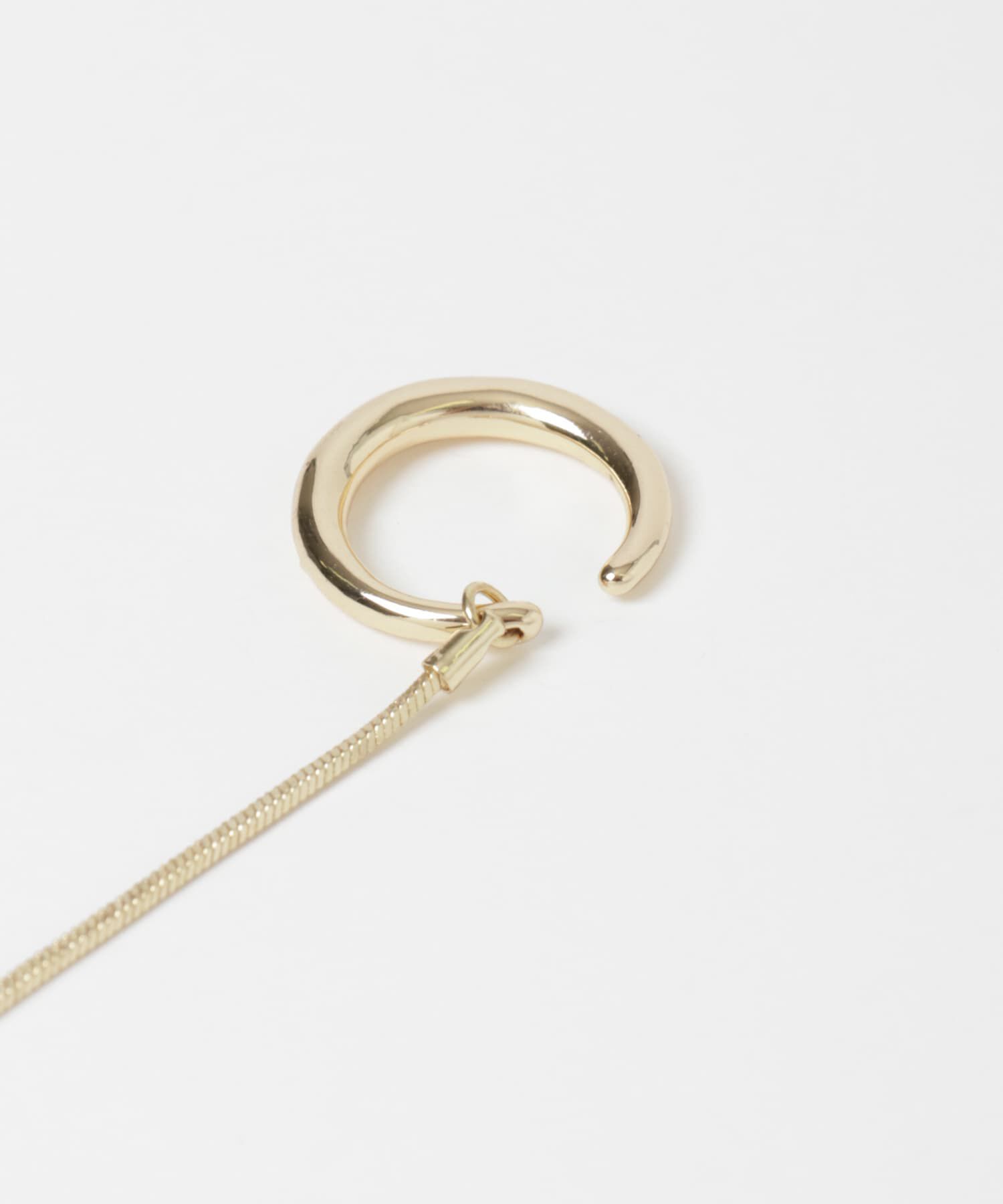 SMELLY「ロングチェーンシンプルイヤカフ」|イヤリング|