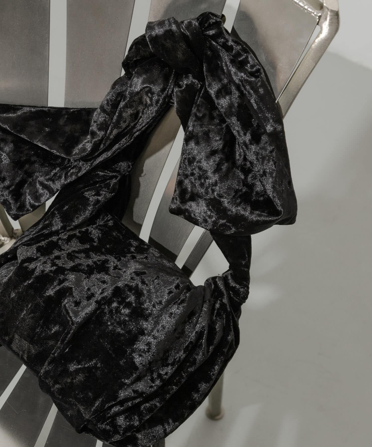 SMELLY「ベロアリボンバッグ」|ハンドバッグ|