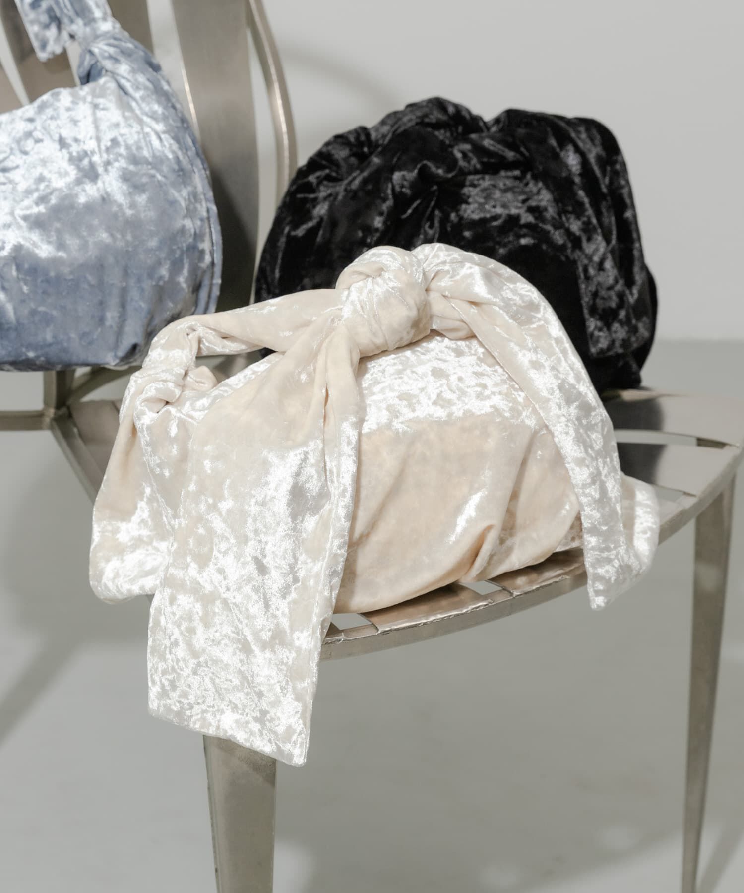 SMELLY「ベロアリボンバッグ」|ハンドバッグ|