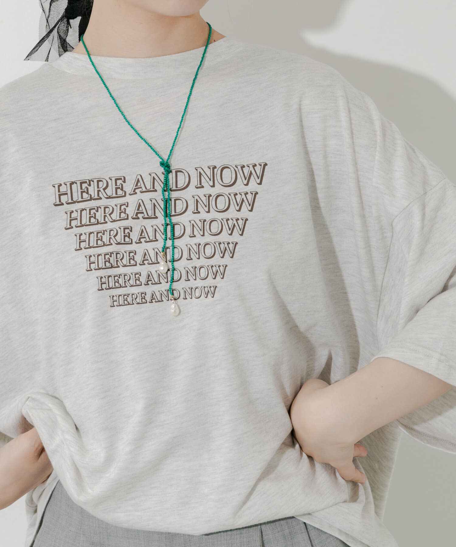 SMELLY「カラービーズパールトップネックレス」|ネックレス|