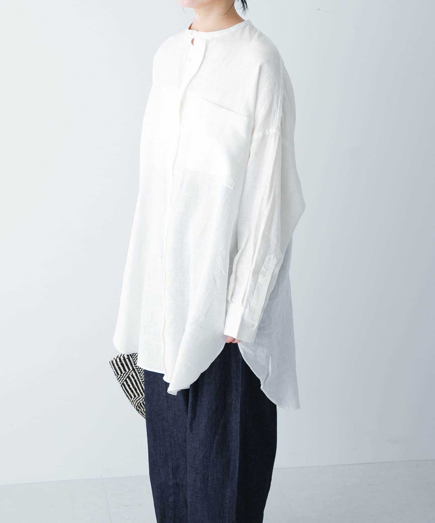 かぐれ「リネンチュニックシャツ」|シャツ・ブラウス|