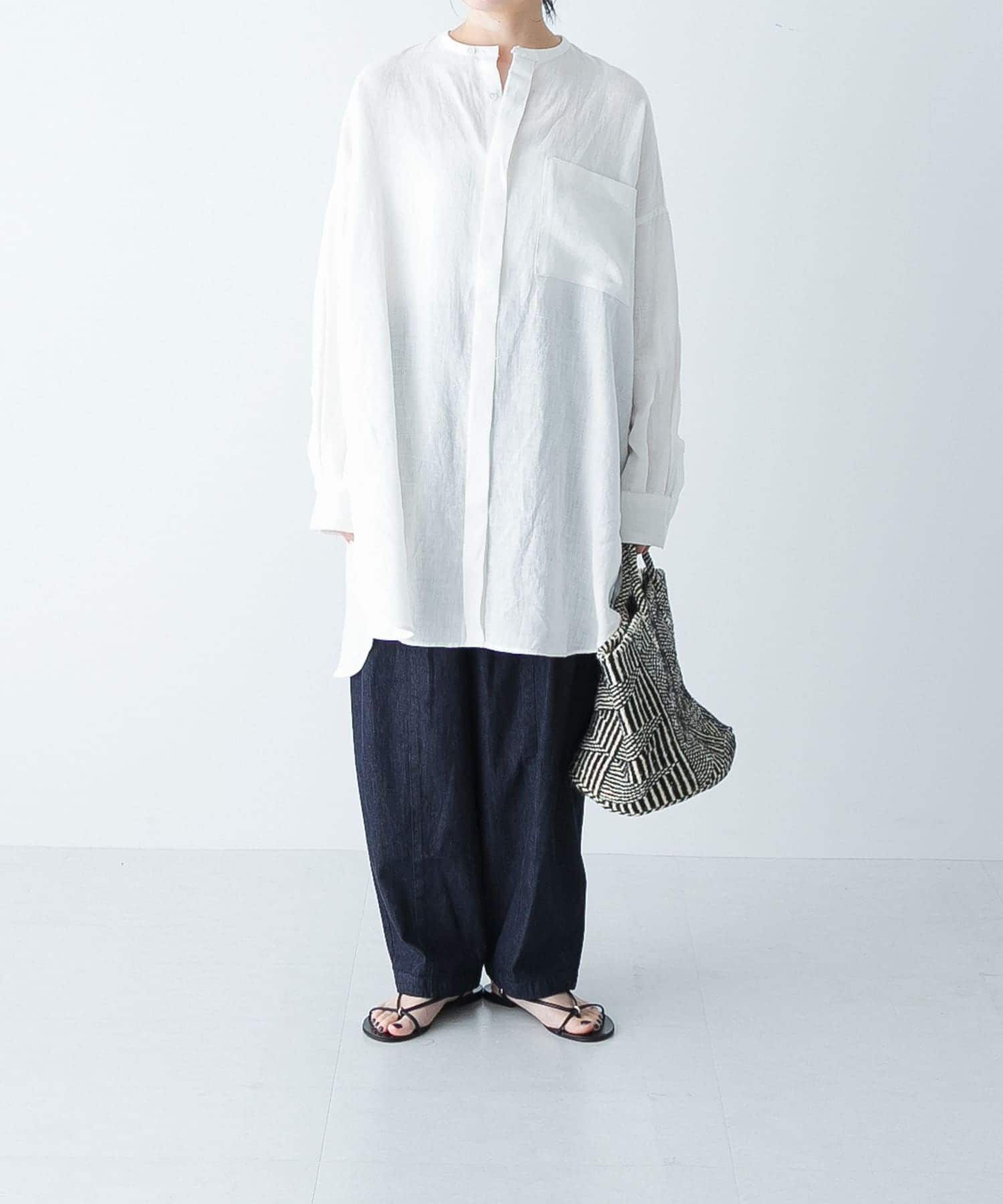 かぐれ「リネンチュニックシャツ」|シャツ・ブラウス|