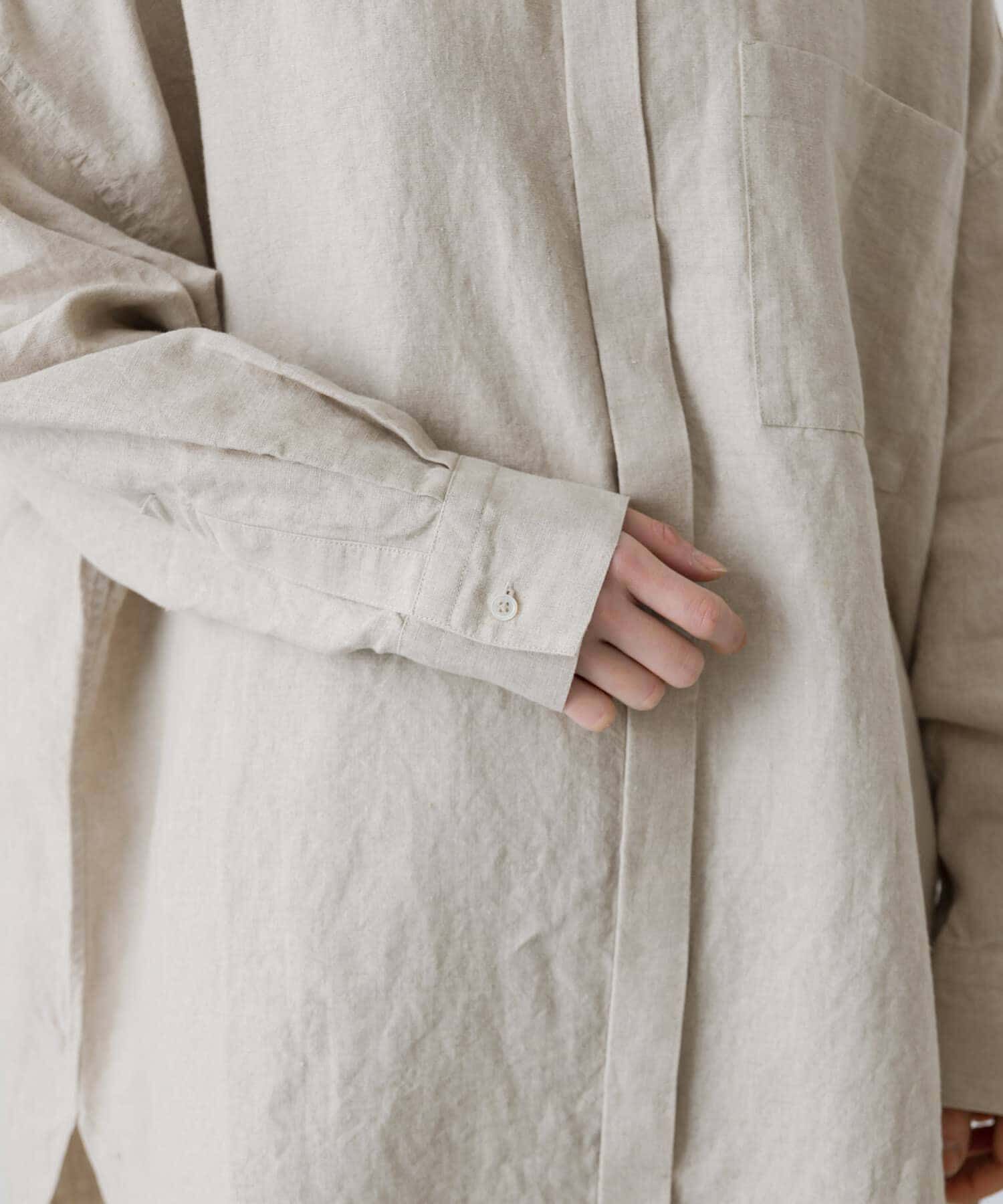 かぐれ「リネンチュニックシャツ」|シャツ・ブラウス|