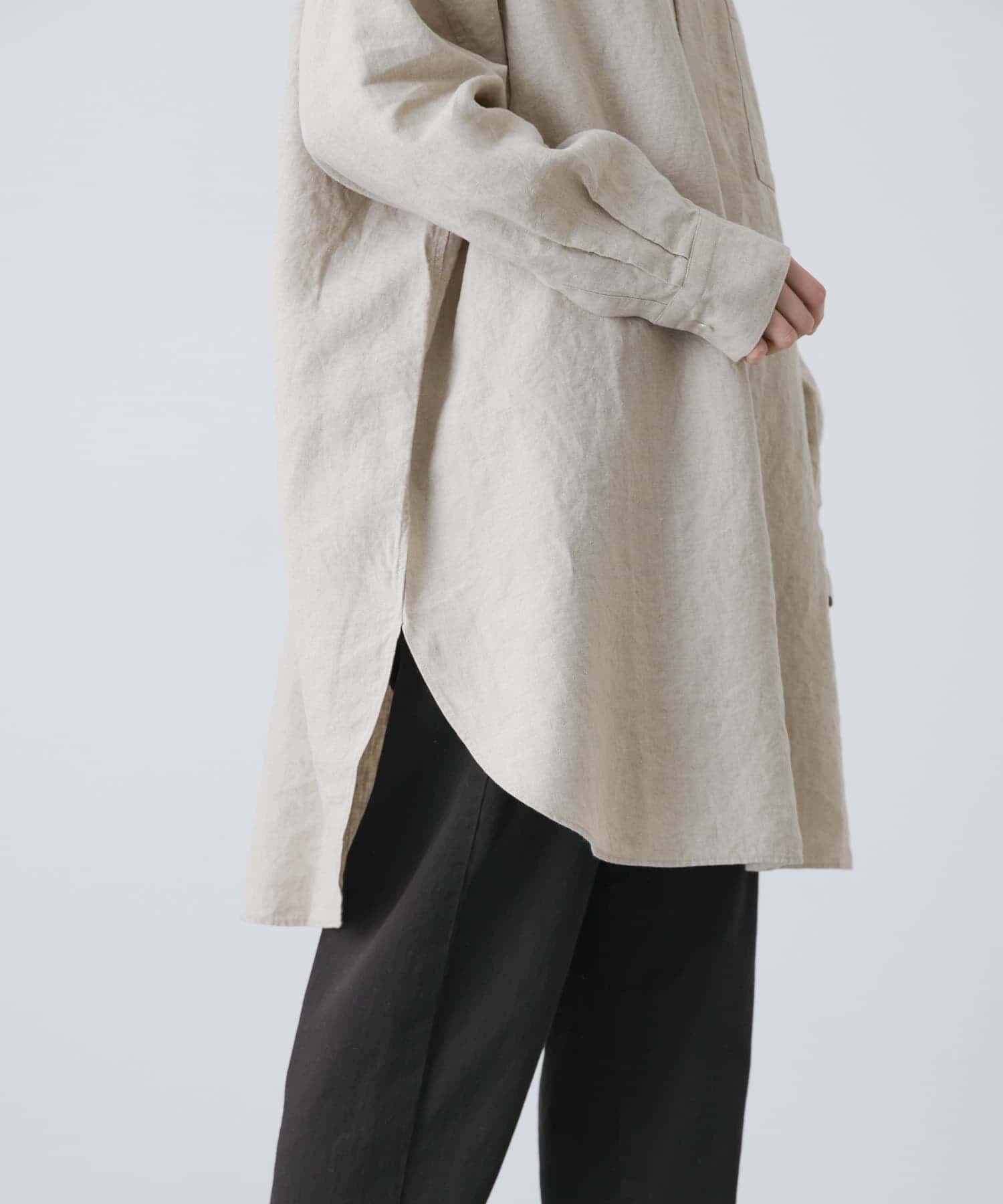 かぐれ「リネンチュニックシャツ」|シャツ・ブラウス|