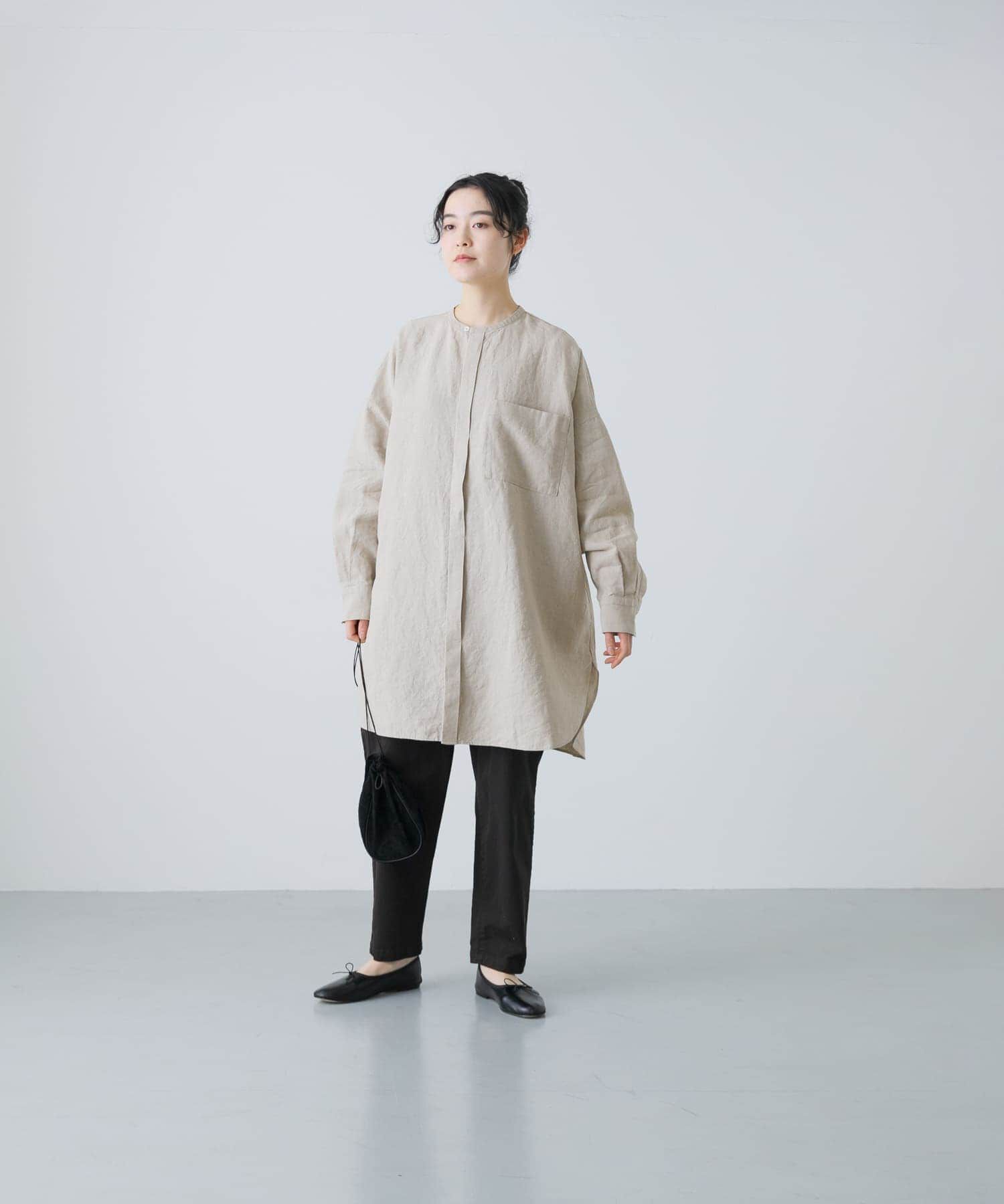 かぐれ「リネンチュニックシャツ」|シャツ・ブラウス|