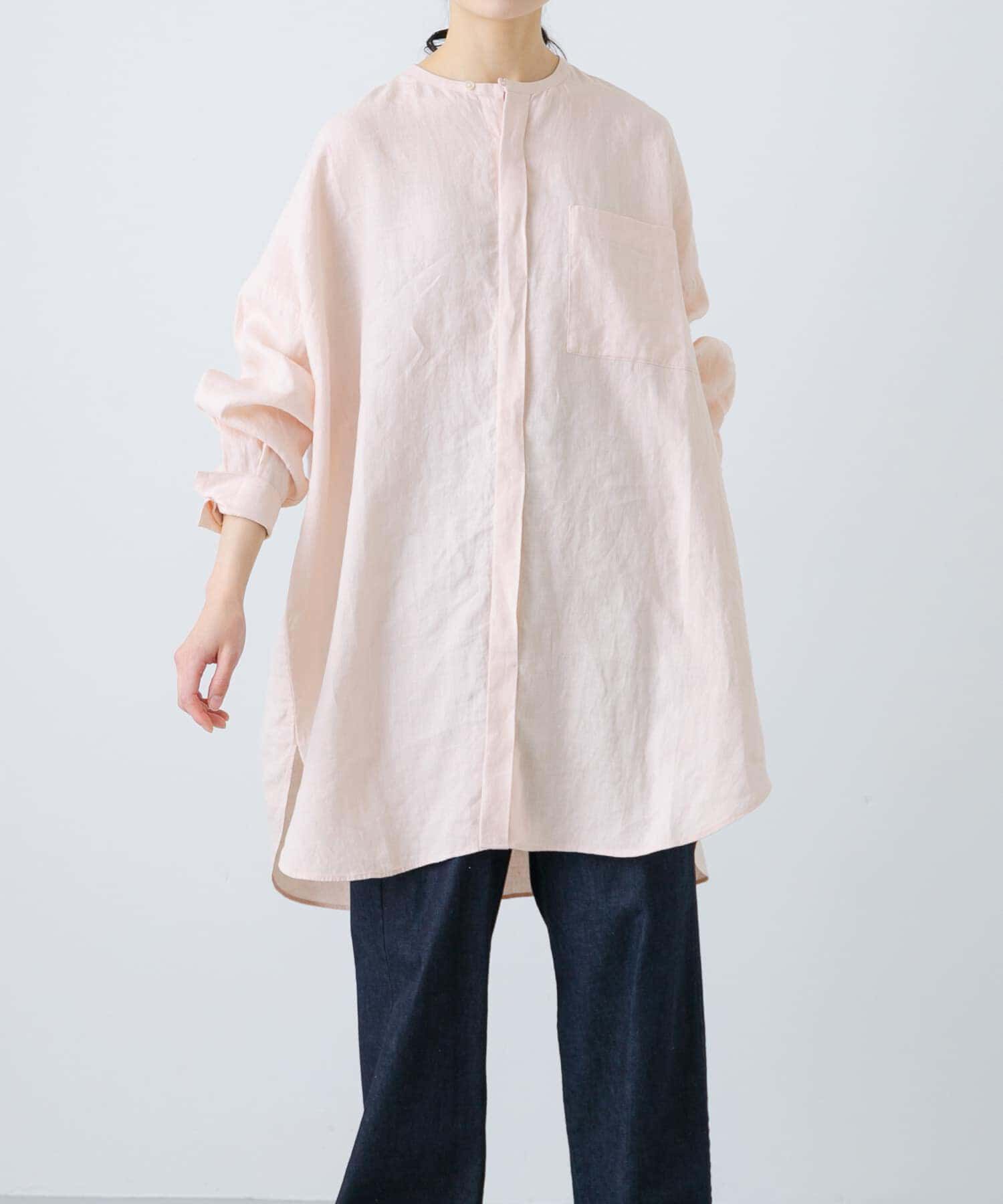 かぐれ「リネンチュニックシャツ」|シャツ・ブラウス|