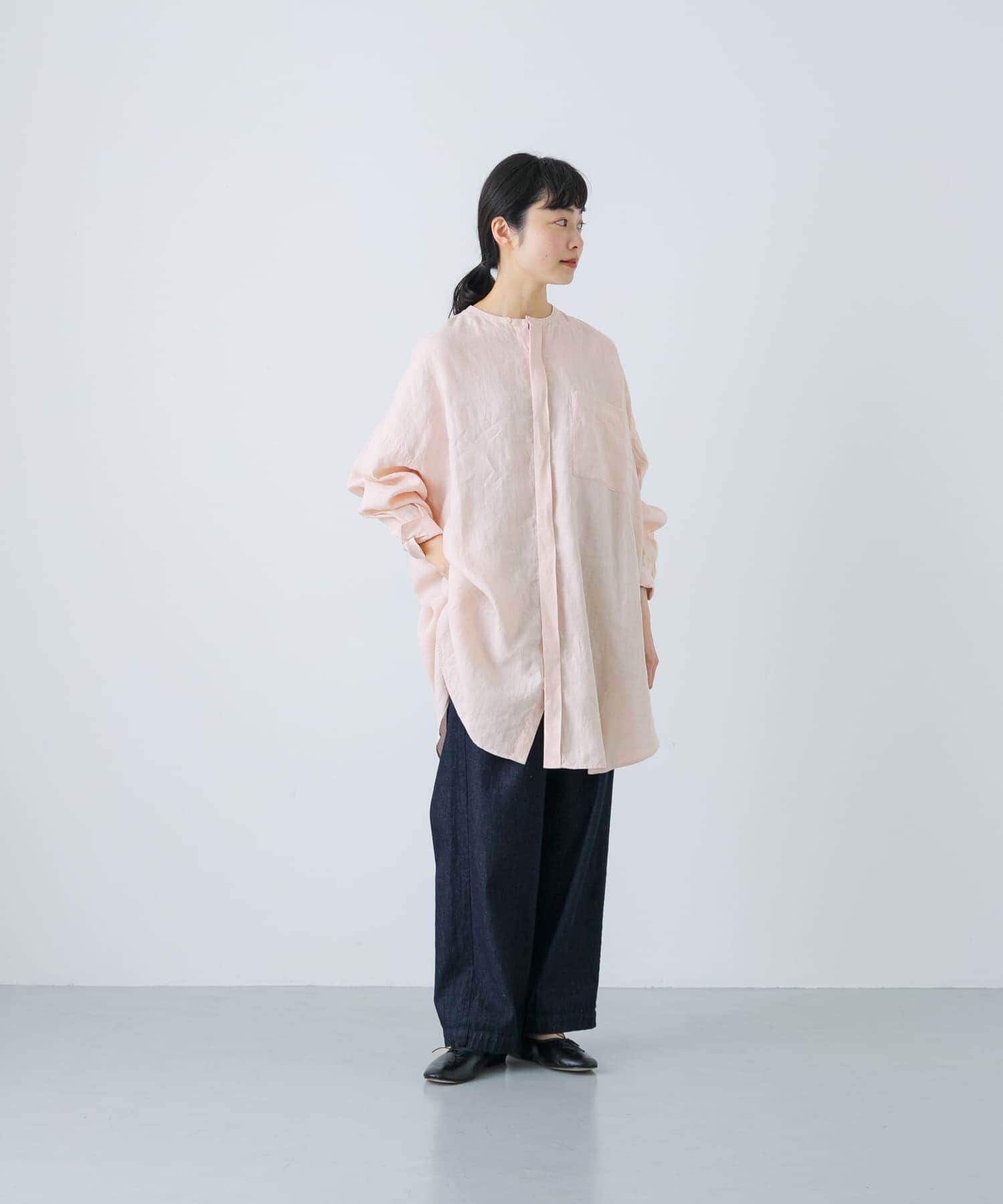 かぐれ「リネンチュニックシャツ」|シャツ・ブラウス|