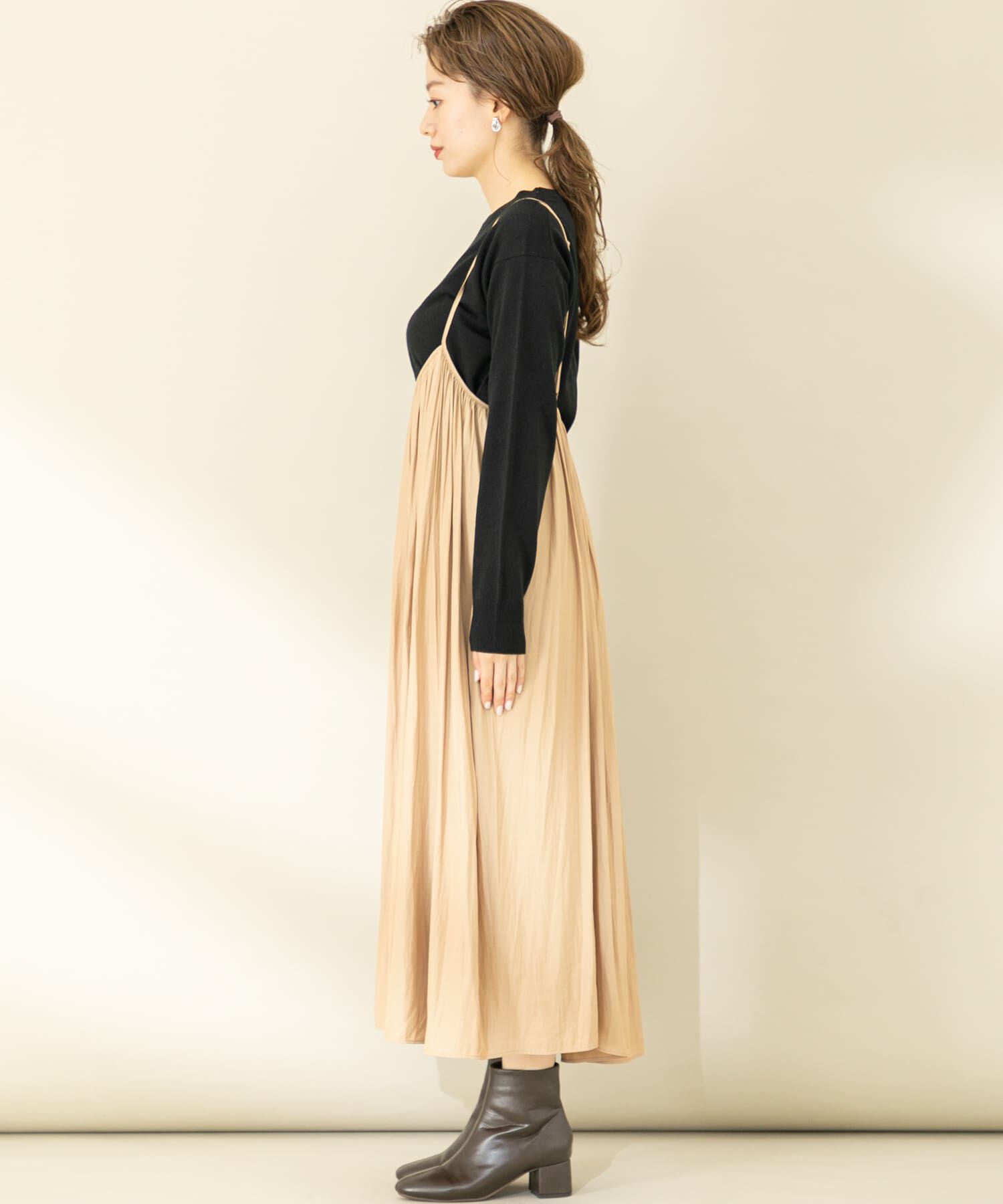 Sonny Label 「プリーツキャミワンピ&times;クルーニット」|ワンピース|