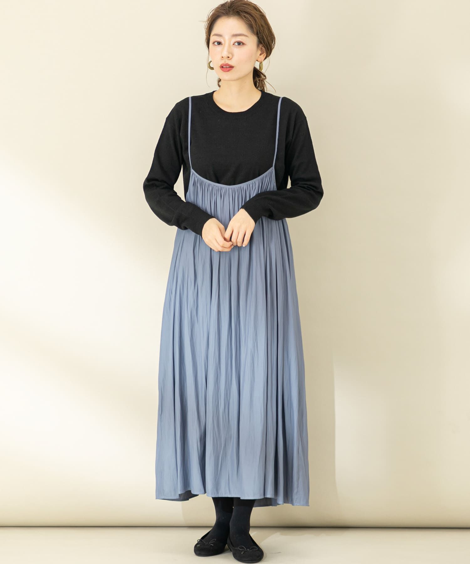 Sonny Label 「プリーツキャミワンピ&times;クルーニット」|ワンピース|