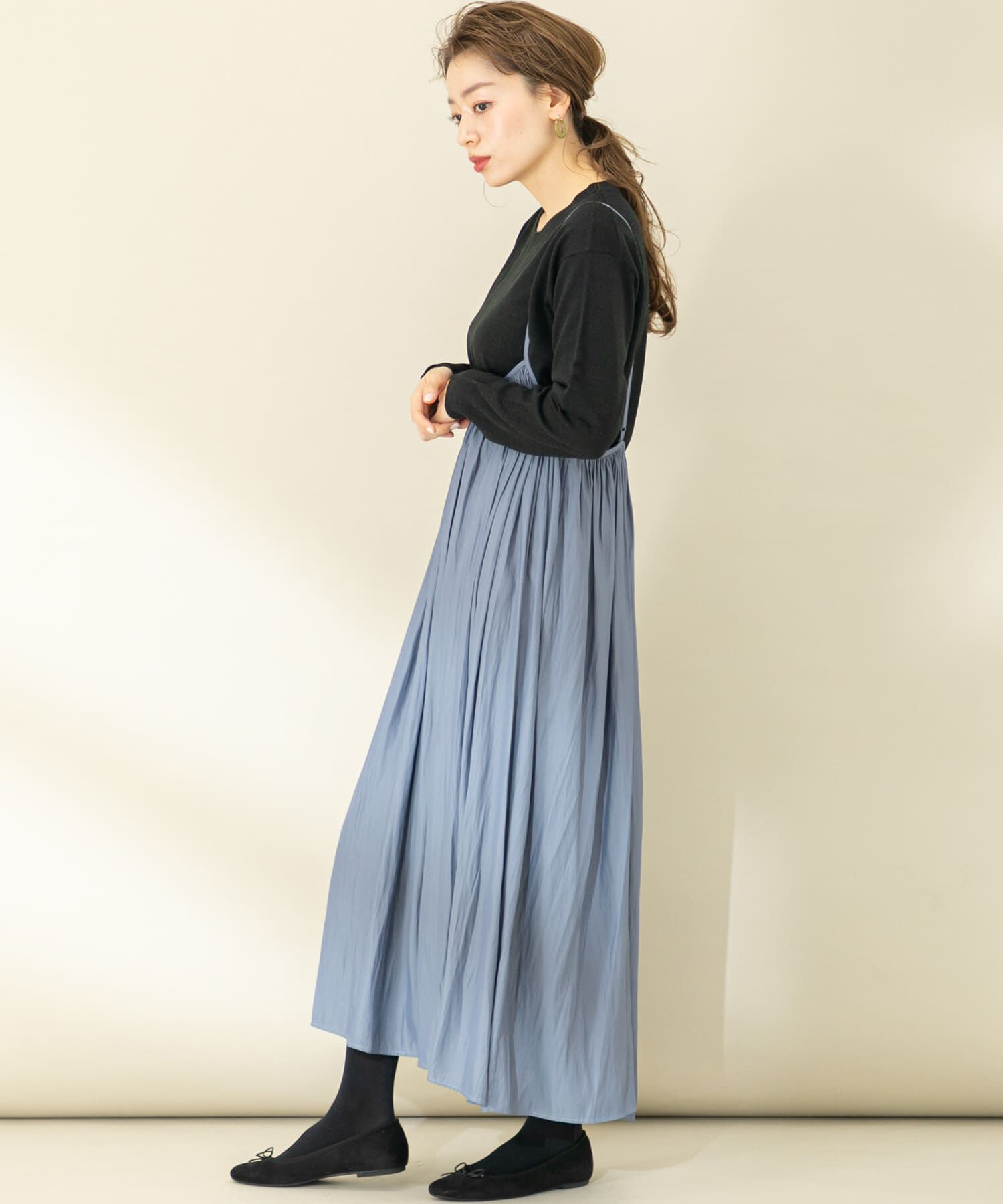 Sonny Label 「プリーツキャミワンピ&times;クルーニット」|ワンピース|