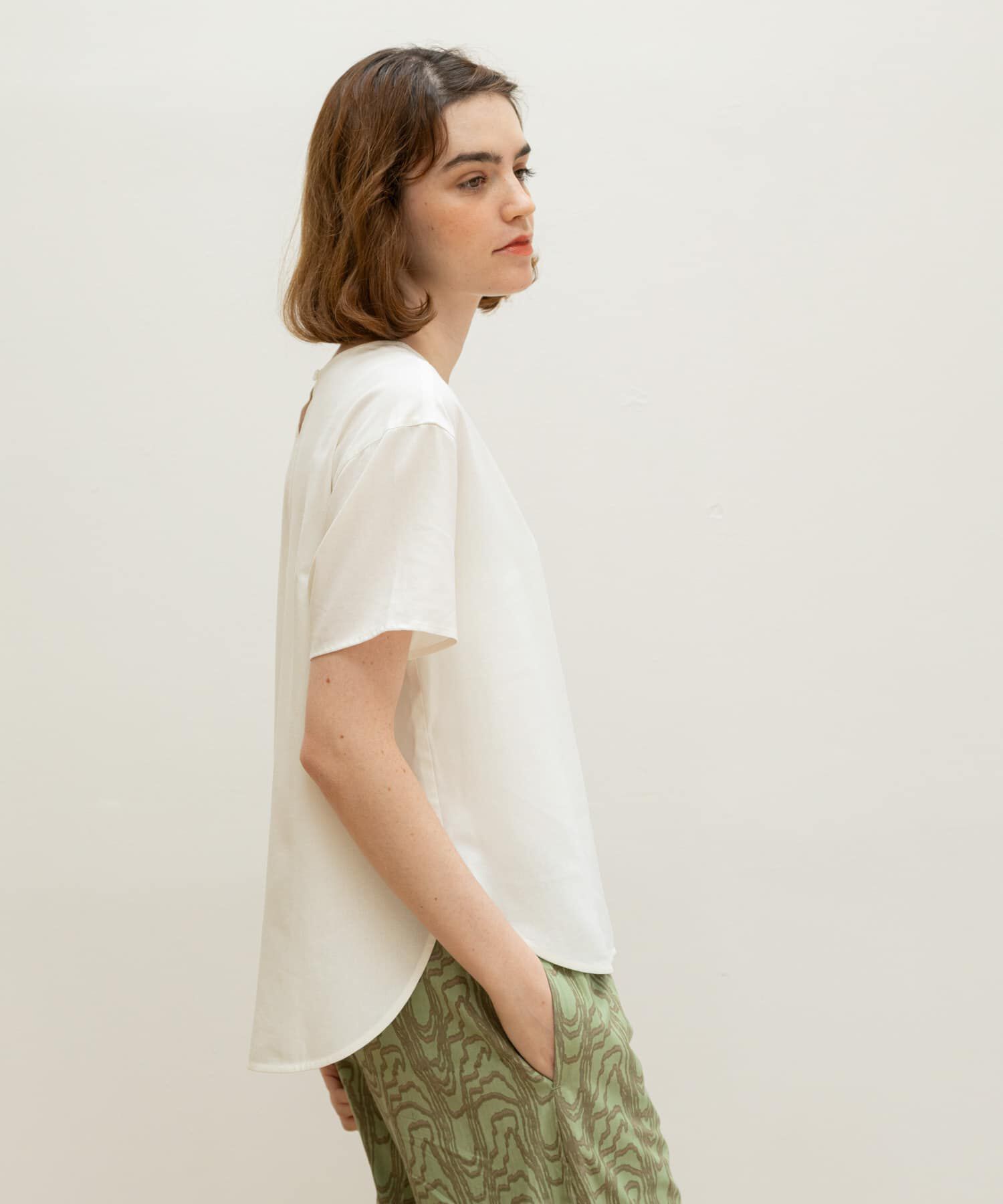 Sonny Label 「リネン混クルーネックブラウスTシャツ」|シャツ・ブラウス|