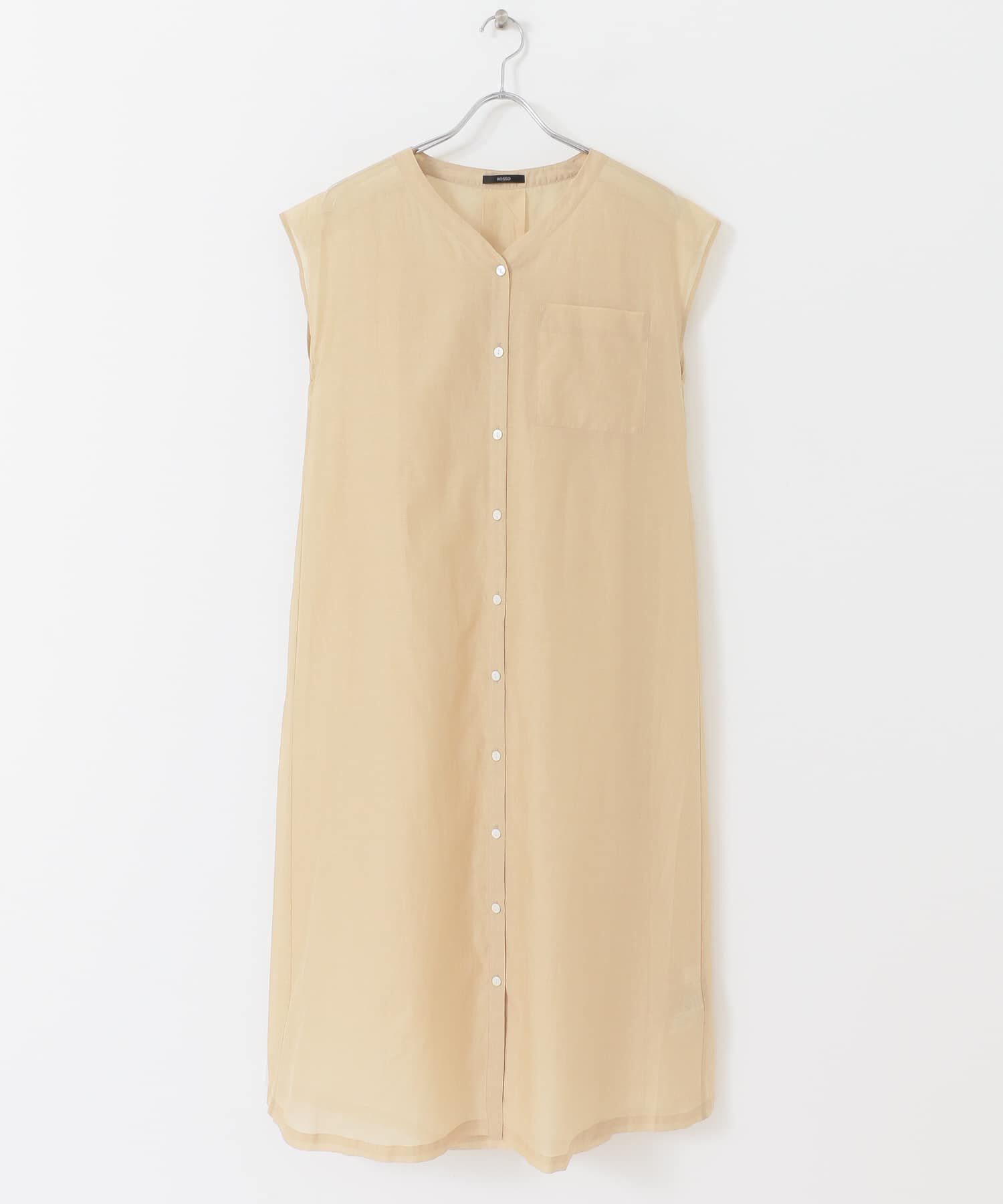 URBAN RESEARCH ROSSO「コットンシルクフレンチガウンワンピース」|ワンピース|