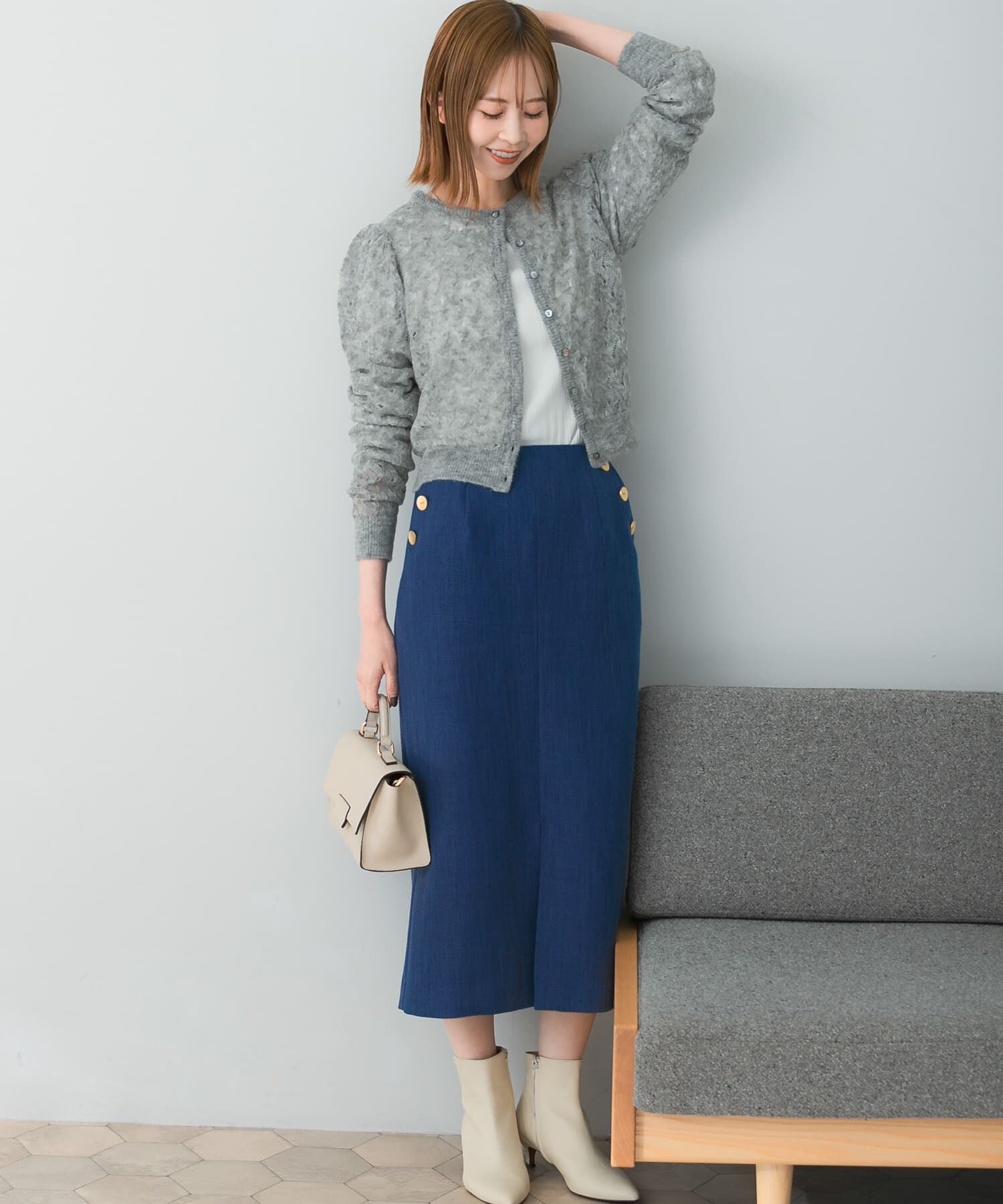 URBAN RESEARCH ROSSO「ボタンデザインタイトスリットスカート」|スカート|