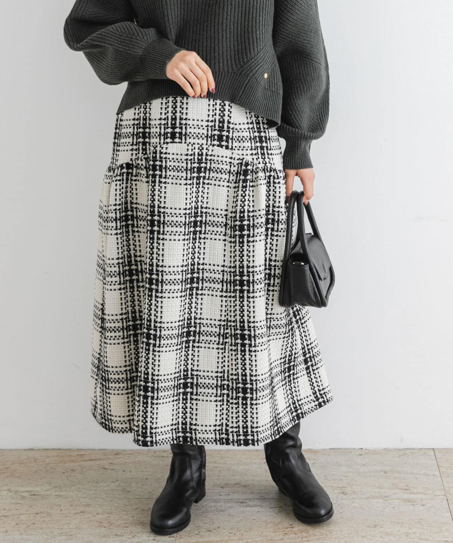URBAN RESEARCH ROSSO「F by ROSSO　ツイードチェックスカート」|スカート|