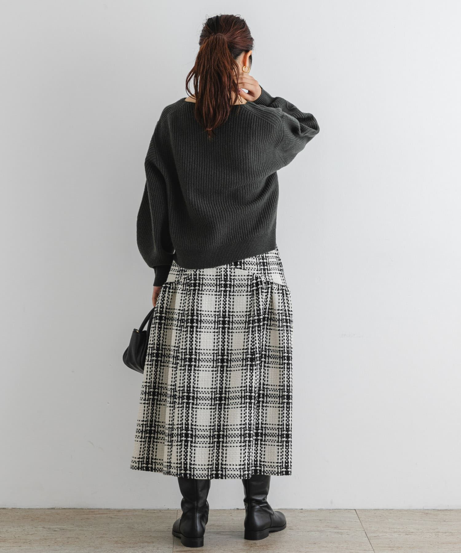 URBAN RESEARCH ROSSO「F by ROSSO　ツイードチェックスカート」|スカート|