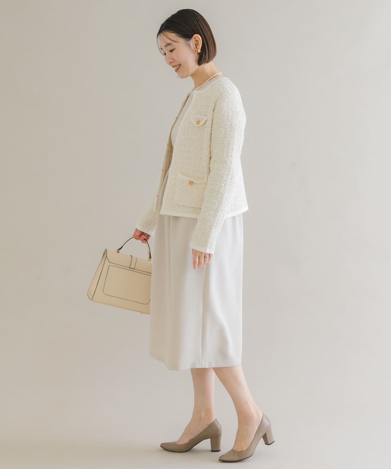 URBAN RESEARCH ROSSO「F by ROSSO　ツイードニットカーディガン」|カーディガン|