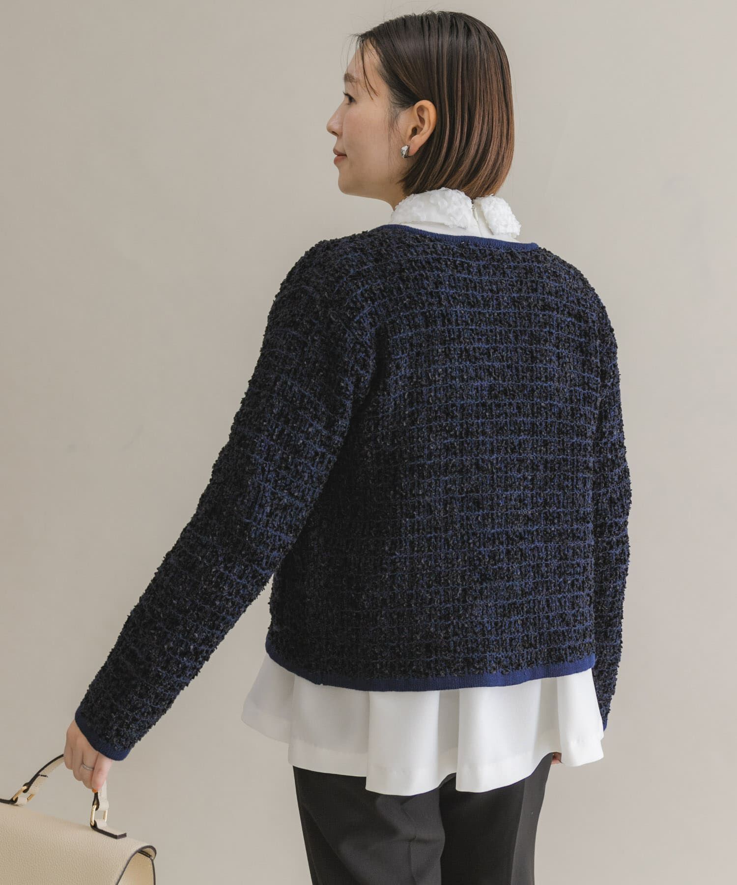 URBAN RESEARCH ROSSO「F by ROSSO　ツイードニットカーディガン」|カーディガン|